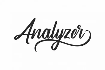 Analyzer calligraphy Font