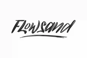 Flowsand Brush Font