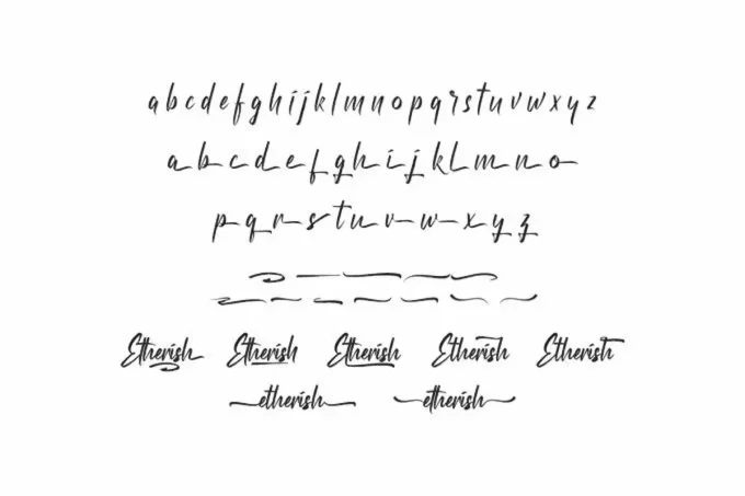 Etherish Textured Brush Font - Image 7