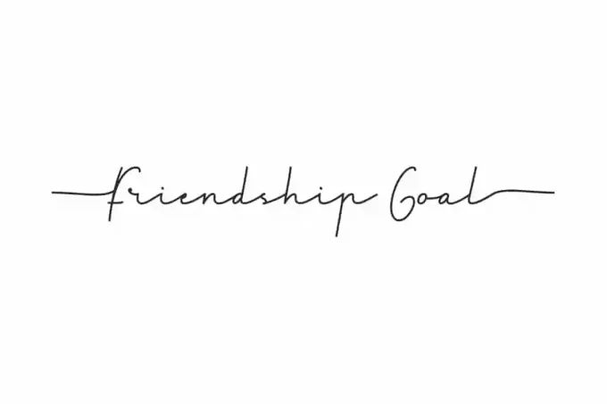 Friendship Goal Signature Font