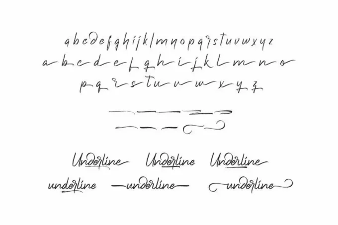 Underlines Handwriting Font - Image 7