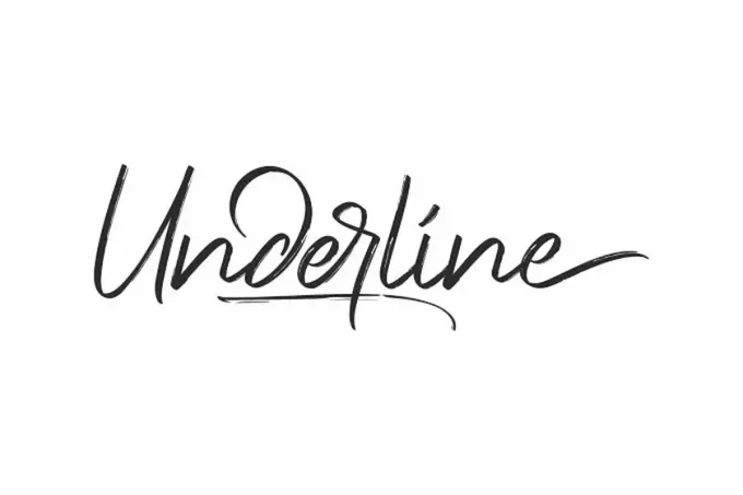 Underlines Handwriting Font
