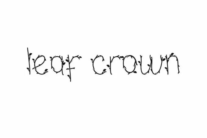 Leaf Crown Font