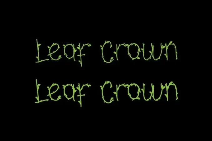 Leaf Crown Font