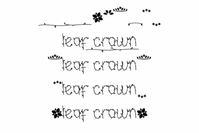 Leaf Crown Font
