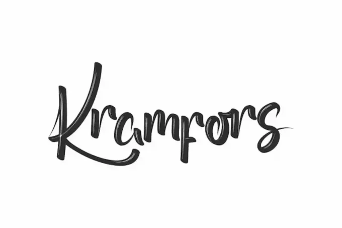 Kramfors Textured Script Font