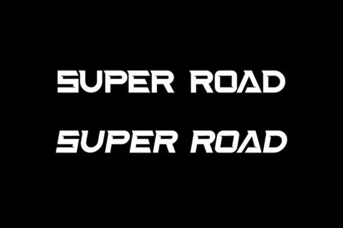 Super Road Display Font