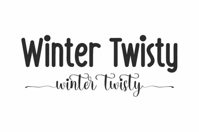 Winter Twisty Font Duo