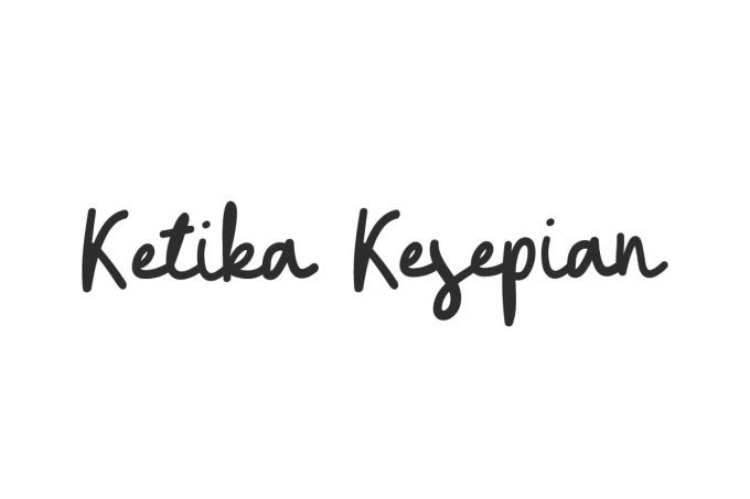 Ketika Kesepian Font