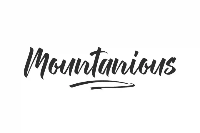 Mountanious Script Font