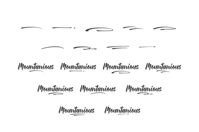 Mountanious Script Font