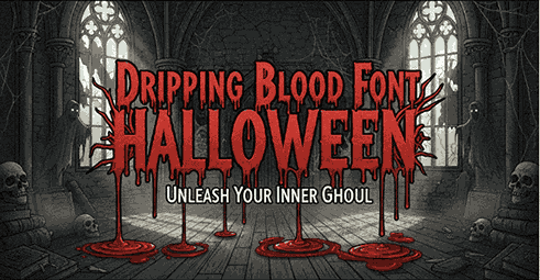 Dripping Blood Font Halloween